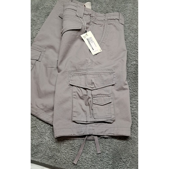 Match & Matchstick Cargo Shorts Mens Sz 40 Khaki Dress Chino Work Pockets Flat - Picture 13 of 14
